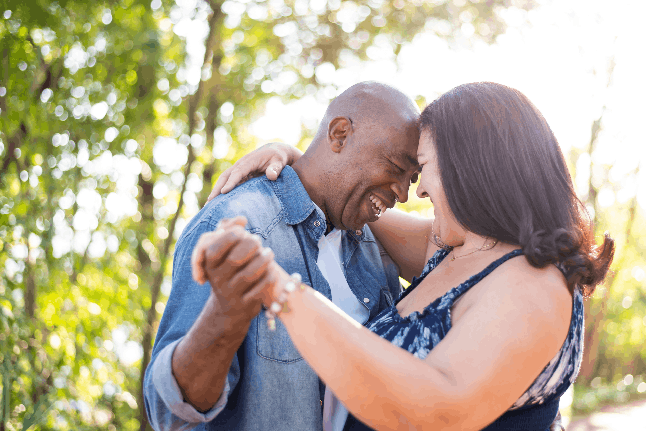Happy Unmarried Couple Dancing in Charleston SC